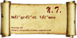 Nógrádi Tímea névjegykártya