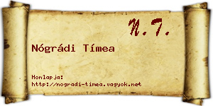 Nógrádi Tímea névjegykártya